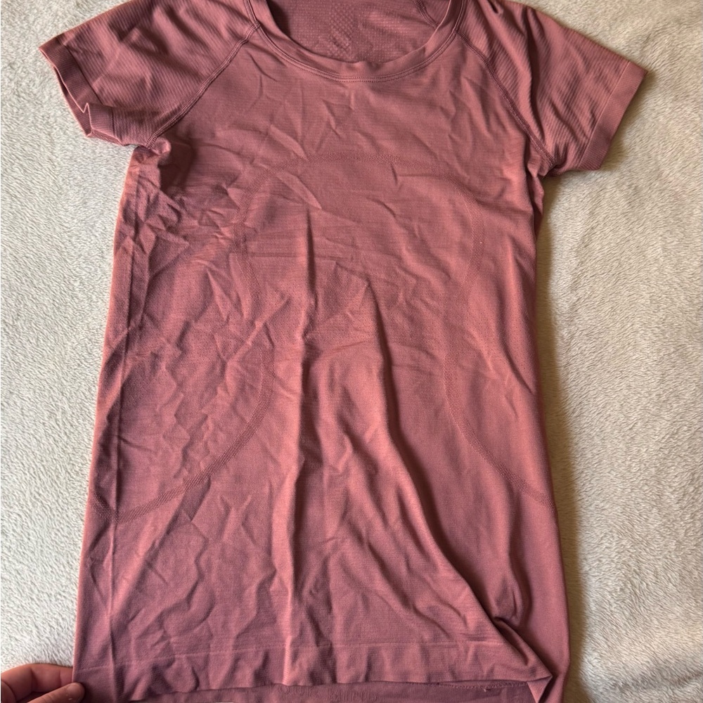 Pink Lululemon Swiftly Tech Short Sleeve